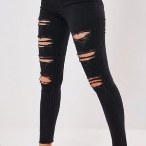 American Eagle Black Ripped Jeans